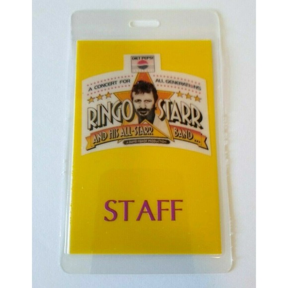 Ringo Starr Backstage Concert Pass 1989 Original Rock Pop Music The Beatles - Picture 1 of 5